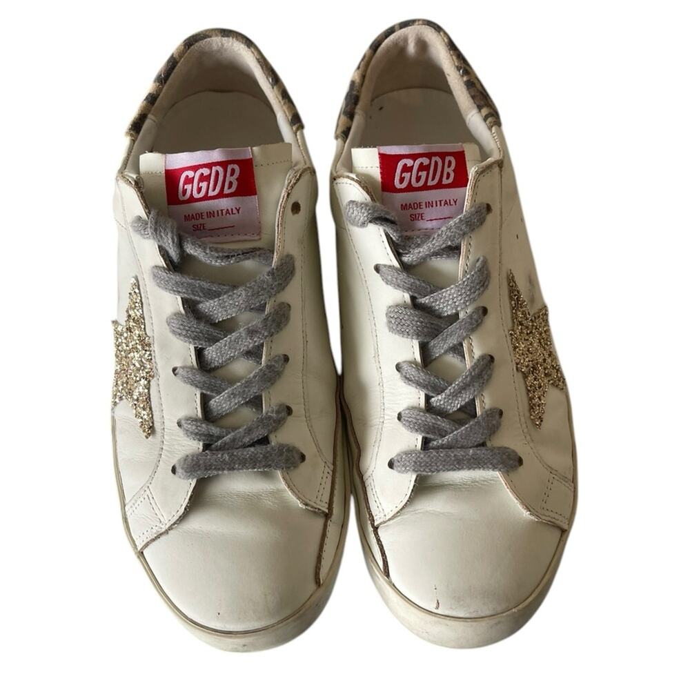 Golden Goose Super-Star sneakers with leopard-print pony 38
